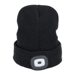 Bonnet avec lampe frontale LED intégrée (2 modèles)