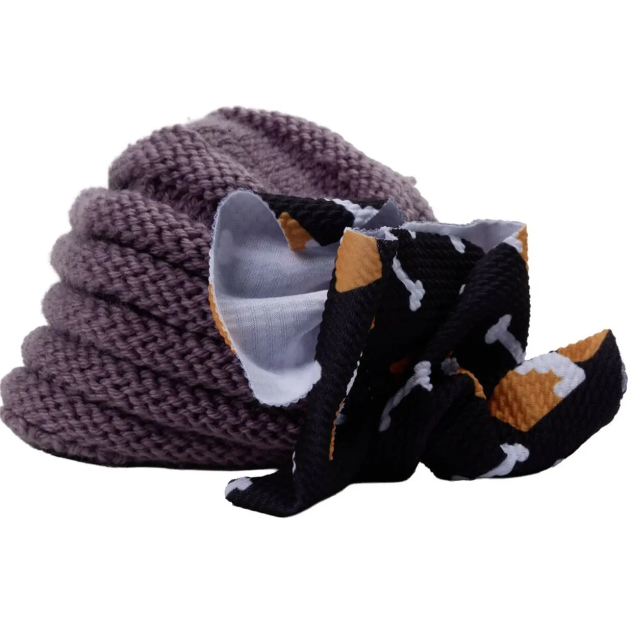 Bonnet bébé Halloween maille avec noeud polyester (2 modèles)