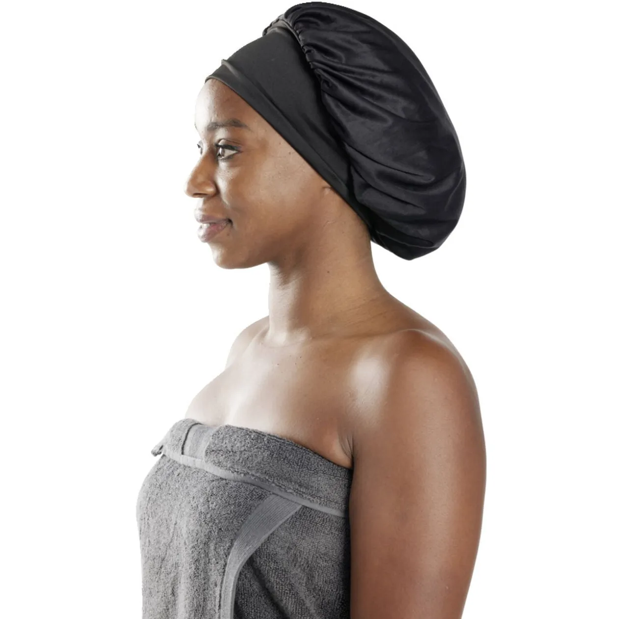 Bonnet de douche satiné 28x24xH28cm (2 modèles)
