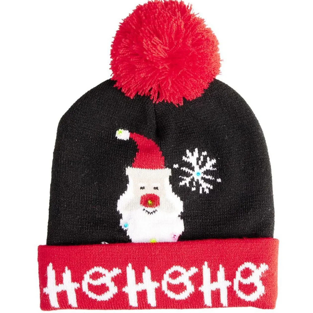 Bonnet de Noël Adulte en tricot lumineux