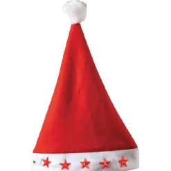 Bonnet de Noël lumineux motifs étoiles