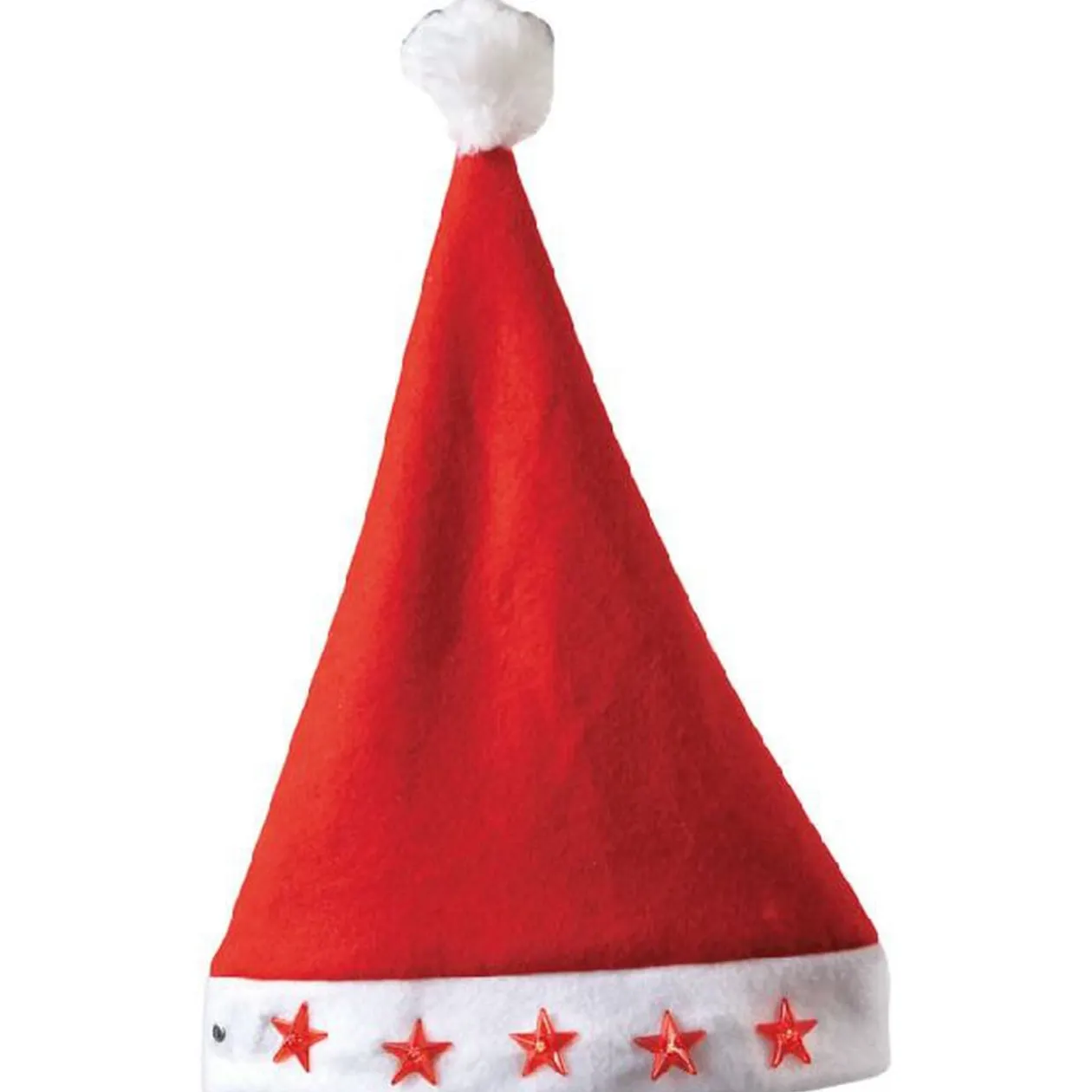 Bonnet de Noël lumineux motifs étoiles