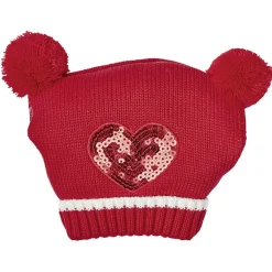 Bonnet de Noël pour chien rouge à sequin