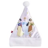Bonnet de Noël Princesses Disney rose et blanc 26xH34cm