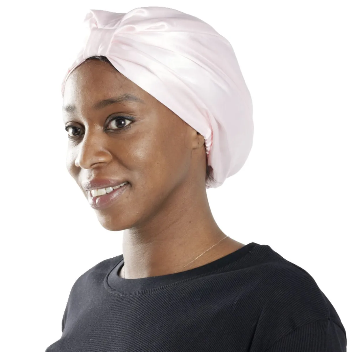 Bonnet de nuit satiné rose anti-frisottis 15x17cm < Gifi Online