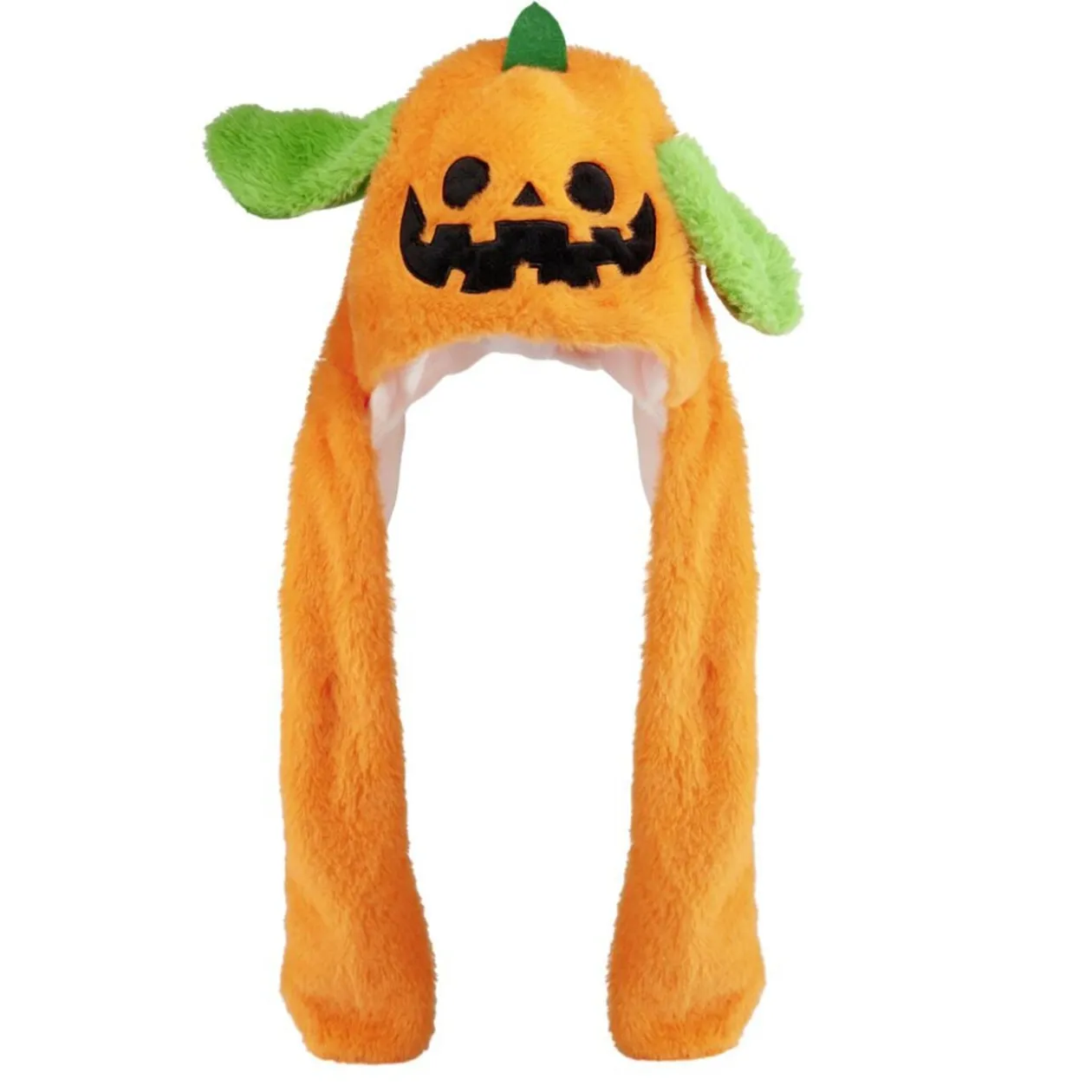 Bonnet Halloween citrouille avec oreilles qui se lèvent L50cm