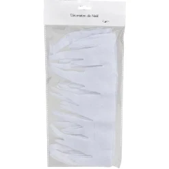 Bordure de fenêtre blanc Noël en feutrine