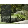 Bordure de jardin métal design feuillage ajouré noir 50xH41,5 cm