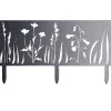 Bordure de jardin métal gris motif végétal ajouré L50xH20cm < Gifi Online