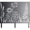 Bordure de jardin métal gris motif végétal ajouré L50xH43cm < Gifi