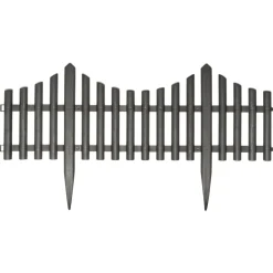 Bordure de jardin à planter plastique blanc L60xH32cm