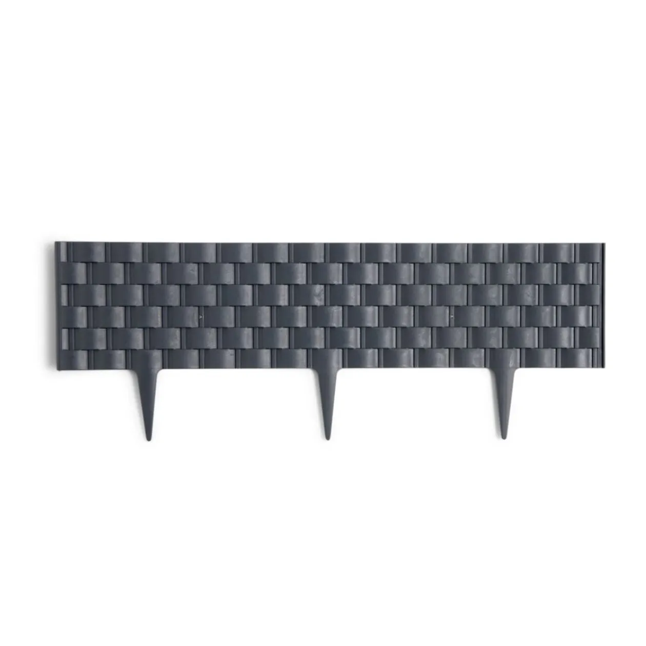 Bordure de jardin plastique effet tressé L60xH22cm (2 modèles gris ou marron)