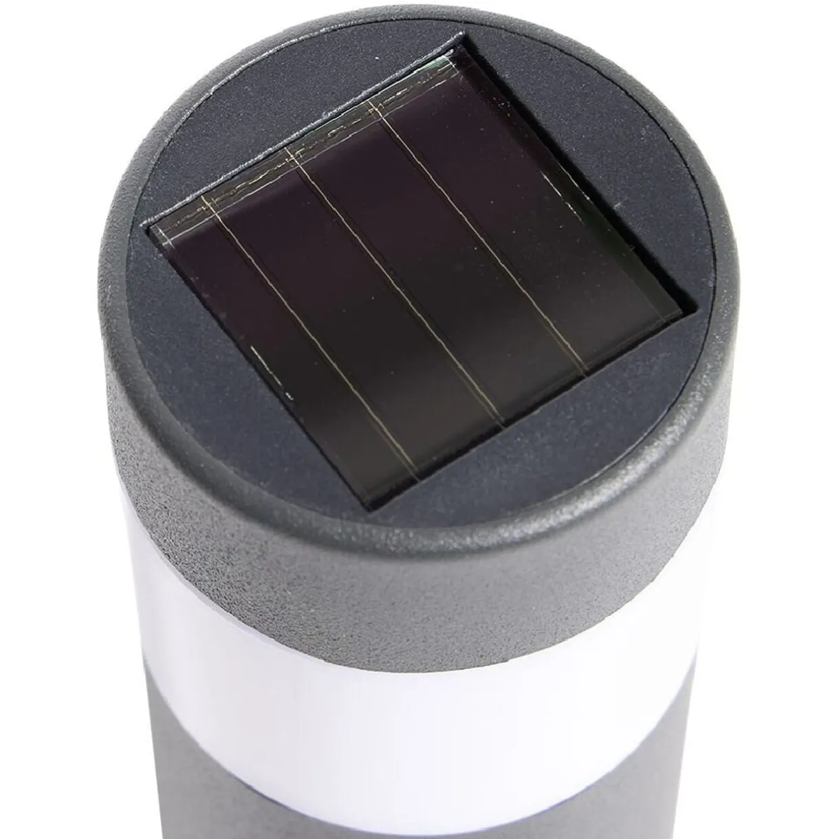 Borne solaire en métal LED blanc froid H30cm < Gifi New
