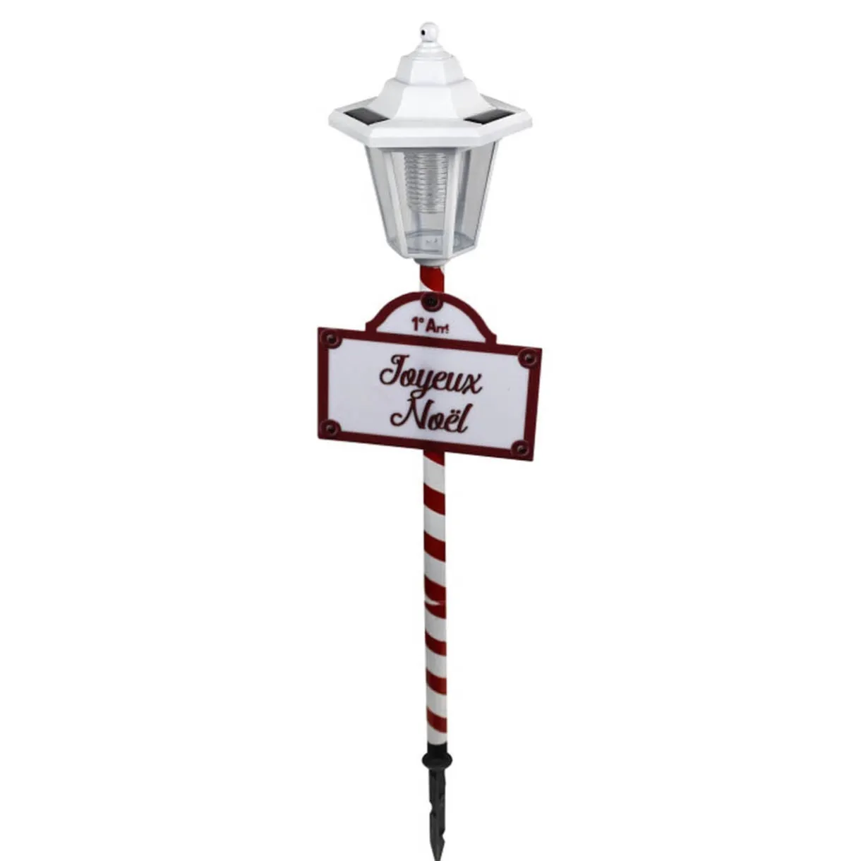 Borne solaire 1 LED panneau Joyeux Noël < Gifi Outlet