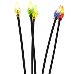 Borne solaire à planter 5 tiges forme pomme de pin LED multicolores H70cm < Gifi Outlet