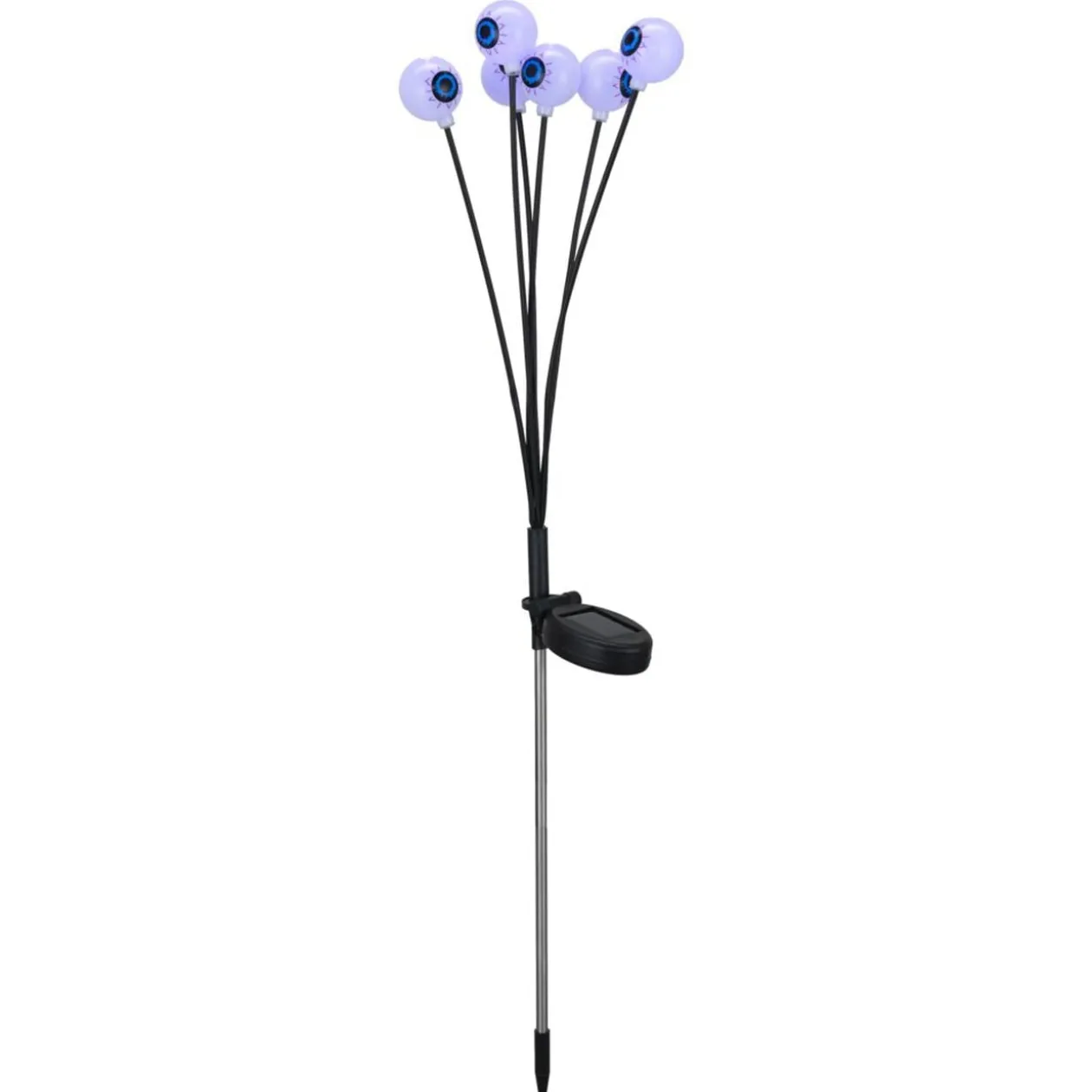 Borne solaire à planter yeux lumineux x6 plastique et acier H70cm