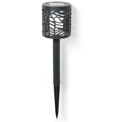 Borne solaire plastique ajouré noir H36,5cm < Gifi Outlet