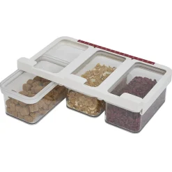 Boîte alimentaire 3en1 à fixer sur étagère L33x19xH11cm < Gifi Sale