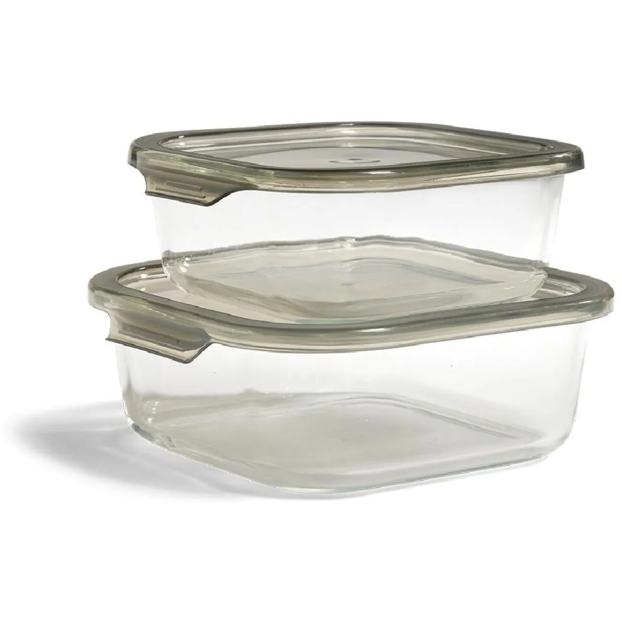Boîte alimentaire en verre avec couvercle en plastique 1,1L