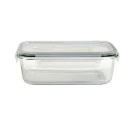 Boîte alimentaire en verre avec couvercle en plastique à clips 1,5L < Gifi Outlet