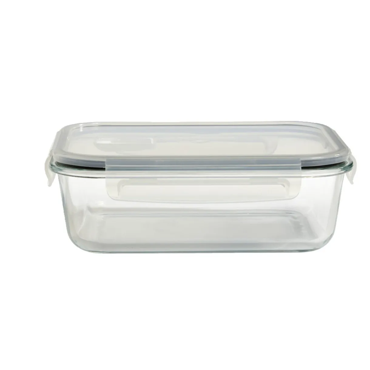 Boîte alimentaire en verre avec couvercle en plastique à clips 1,5L < Gifi Outlet