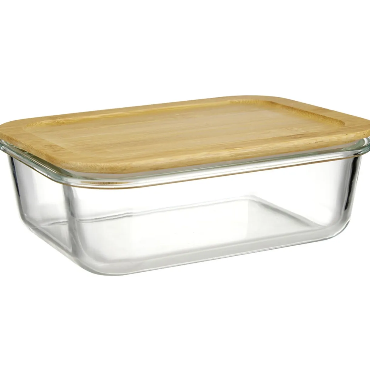Boîte alimentaire en verre couvercle bambou 1,5L < Gifi Clearance