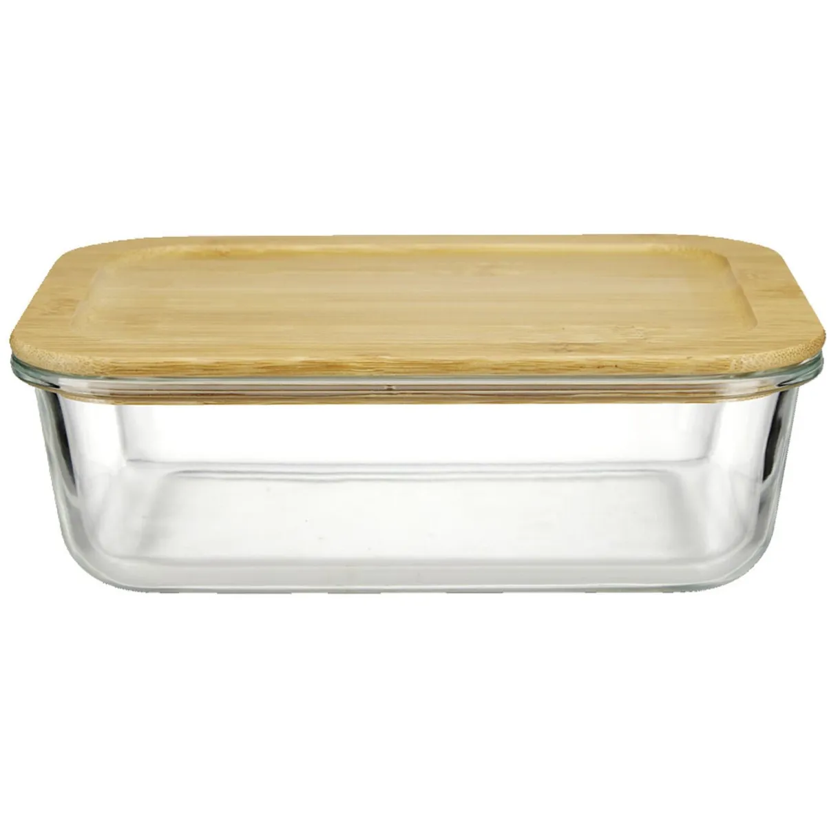 Boîte alimentaire en verre couvercle bambou 1,5L < Gifi Clearance