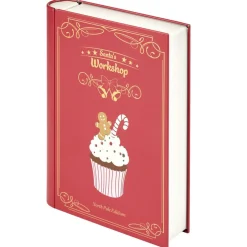 Boîte alimentaire forme livre avec décor Noël métal L19X15XH4 cm rouge < Gifi