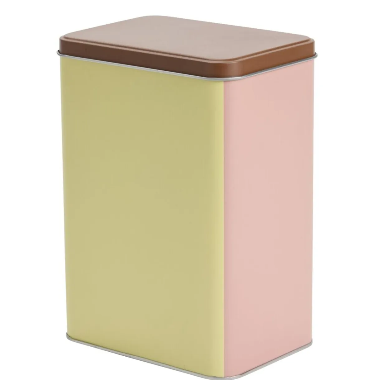 Boîte alimentaire métal bicolore 20x13cm (2 modèles jaune/rose ou orange/blanc) < Gifi Hot