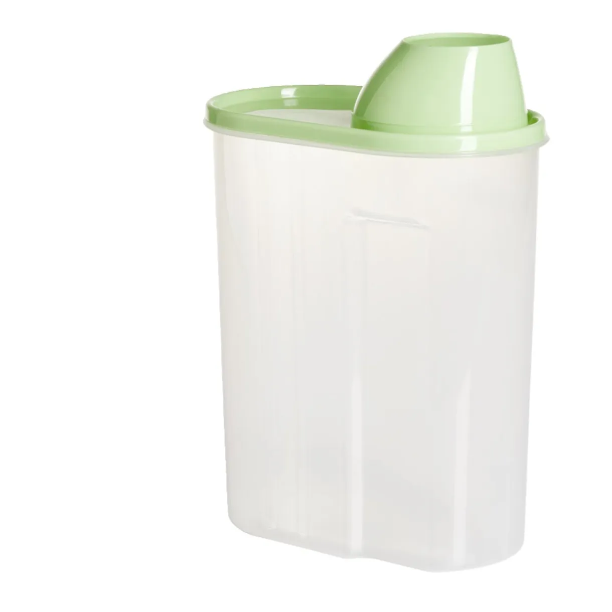 Boîte alimentaire plastique transparent et vert 2,5L < Gifi Best
