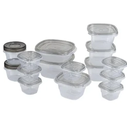 Boîte alimentaire plastique x15 (2 modèles gris ou bleu) < Gifi Outlet