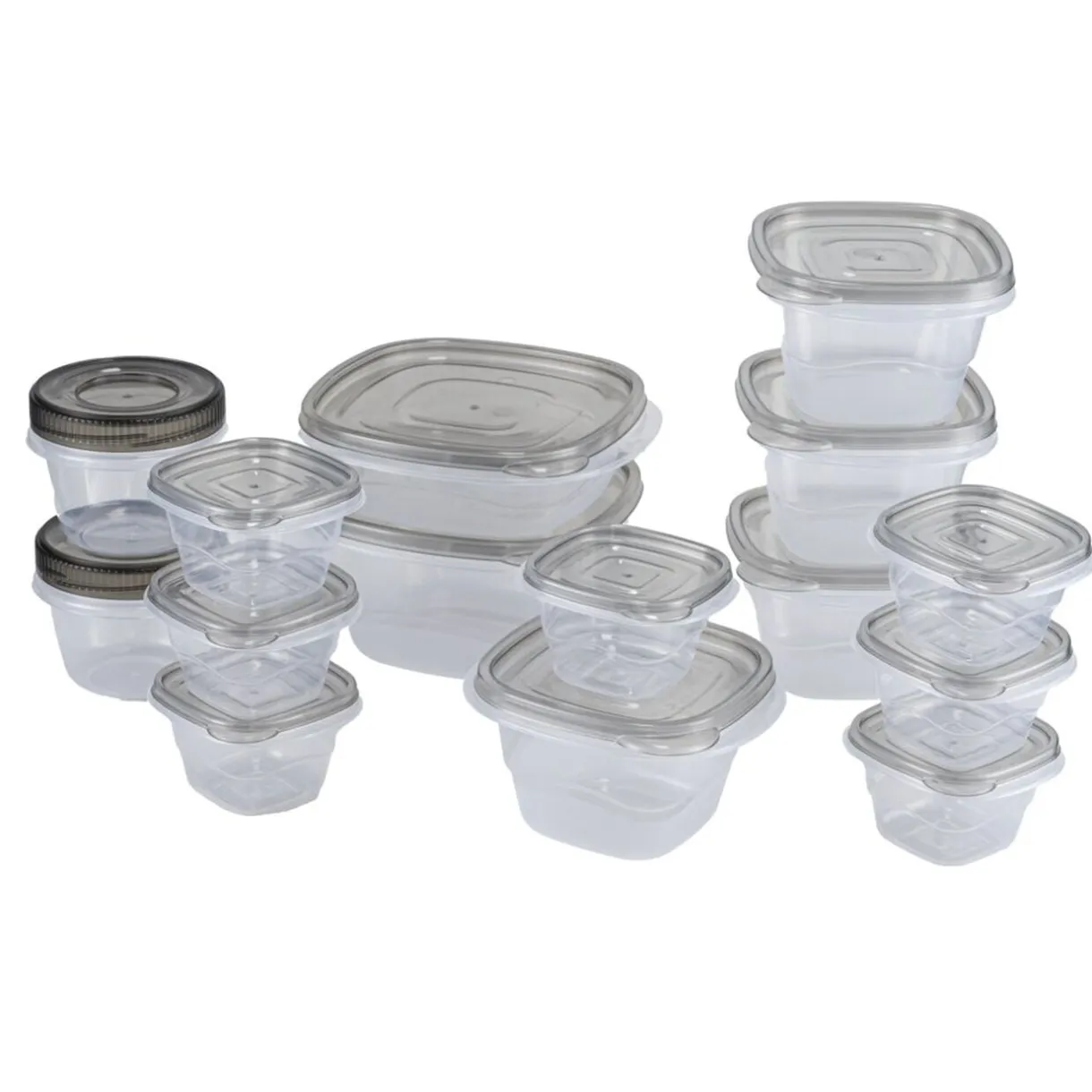 Boîte alimentaire plastique x15 (2 modèles gris ou bleu) < Gifi Outlet