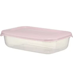 Boîte alimentaire rectangulaire 1L plastique avec couvercle 13,5x20,5cm (3 modèles) < Gifi Outlet