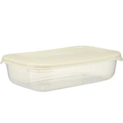 Boîte alimentaire rectangulaire 1L plastique avec couvercle 13,5x20,5cm (3 modèles) < Gifi Outlet