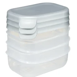 Boîte alimentaire rectangulaire 25cl x3 plastique avec couvercle 12,5x9xH9,5cm (3 modèles) < Gifi Online