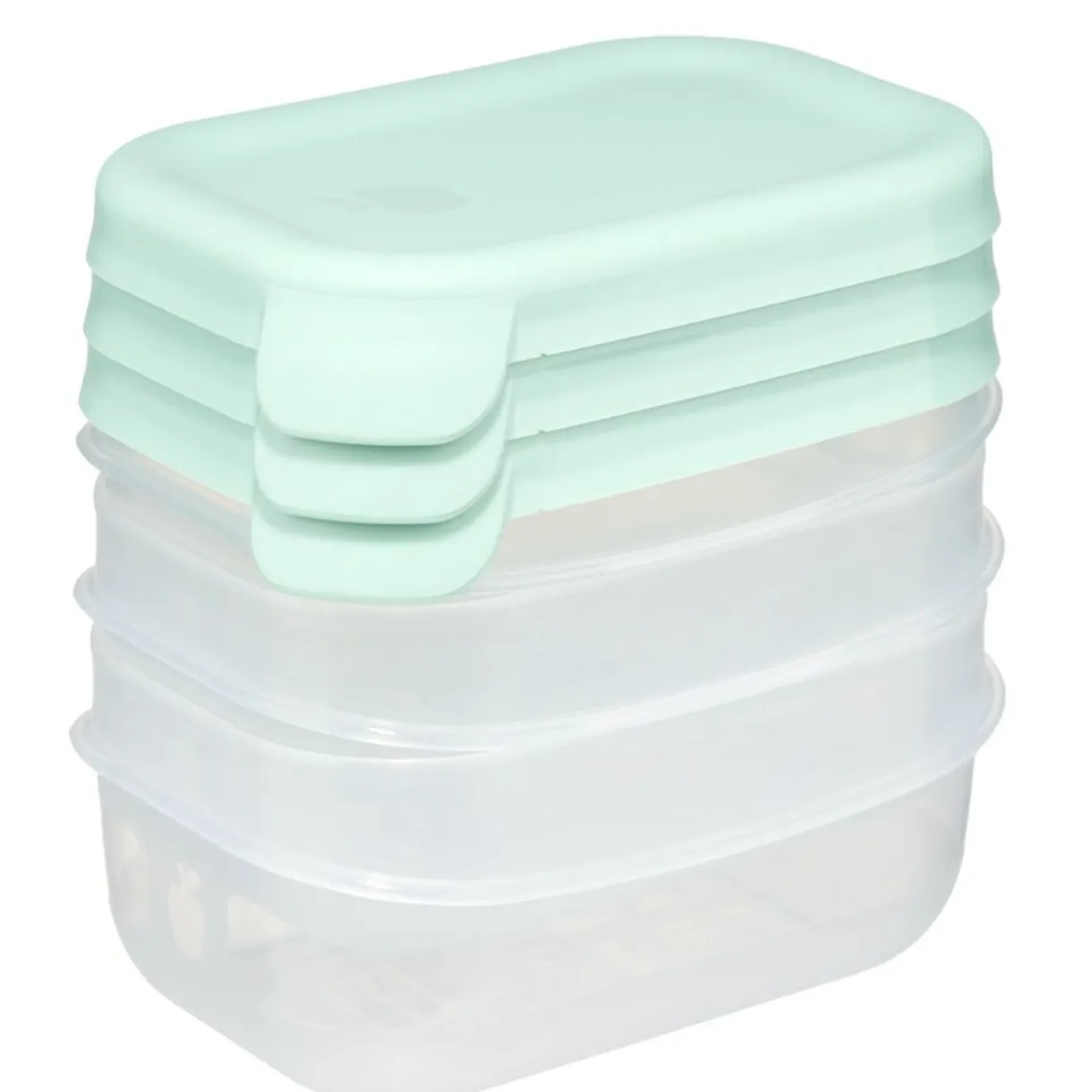 Boîte alimentaire rectangulaire 25cl x3 plastique avec couvercle 12,5x9xH9,5cm (3 modèles) < Gifi Online
