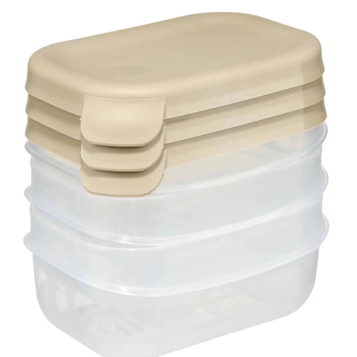 Boîte alimentaire rectangulaire 25cl x3 plastique avec couvercle 12,5x9xH9,5cm (3 modèles) < Gifi Online