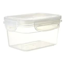 Boîte alimentaire rectangulaire plastique transparent 18,5x9,5xH6cm