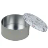Boîte alimentaire ronde avec couvercle imprimé Noël métal Ø19XH9 cm