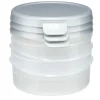 Boîte alimentaire ronde 25cl x3 plastique avec couvercle Ø10xH4cm (3 modèles) < Gifi Sale