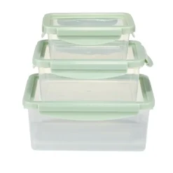 Boîte alimentaire x3 plastique et silicone 500/1200/2200ml (2 modèles rose ou vert) < Gifi Sale