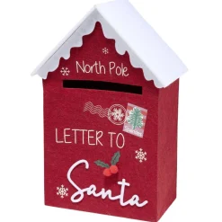 Boîte aux lettres du Père Noël en feutrine rouge H29cm < Gifi Online