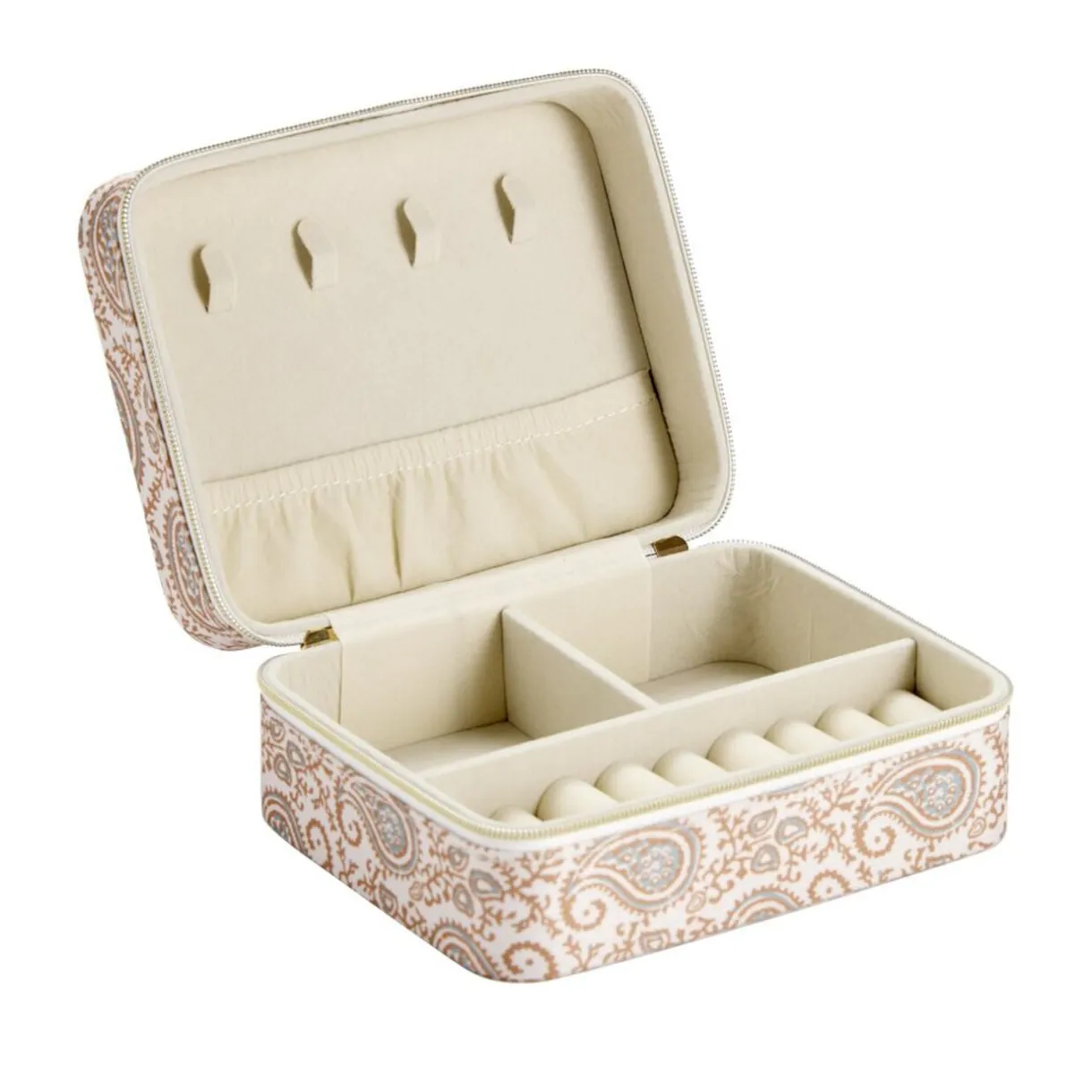 Boîte à bijoux motif coloré indien grand modèle 10x10xH5cm (2 modèles) < Gifi New