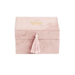 Boîte à bijoux revêtement velours rose 14x10xH8cm < Gifi Sale