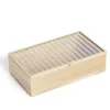 Boîte bois d'acacia et verre taille L 18x10x5,3cm < Gifi Clearance