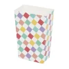 Boîte à bonbons motif arlequin multicolore thème candy x4