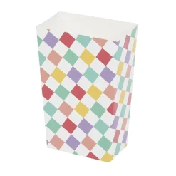 Boîte à bonbons motif arlequin multicolore thème candy x4