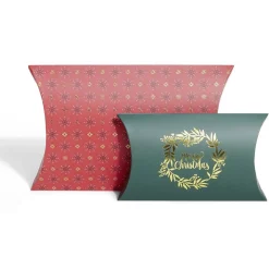 Boîte cadeau berlingot Noël traditionnel x2