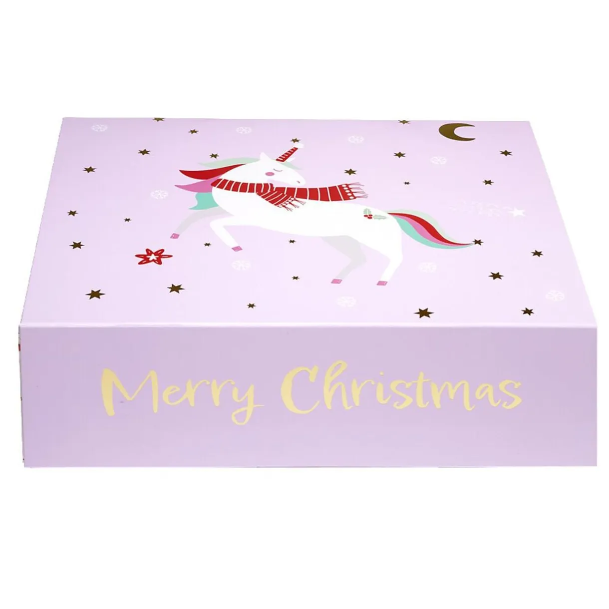 Boîte cadeau Noël pliable enfant licorne ou dinosaure 35x30cm (2 modèles) < Gifi Outlet