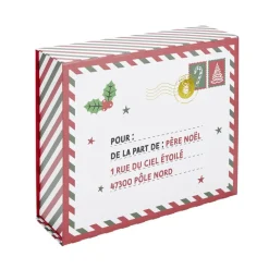 Boîte cadeau Noël pliable fermeture magnétique 